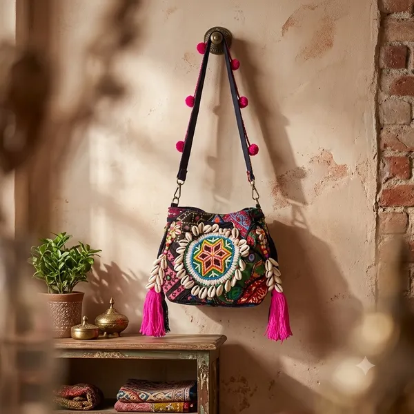 Black_Cotton_And_Sued_Leather_Banjara_Potli_Bag_For_Women