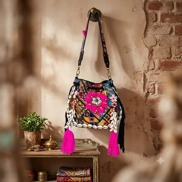 Black_Cotton_And_Sued_Leather_Banjara_Potli_Bag_For_Women
