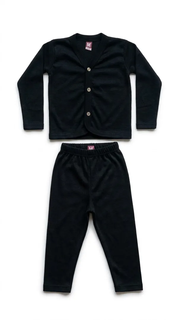 Black_Button_Front_Cardigan_And_Trouser_Set_For_Kids