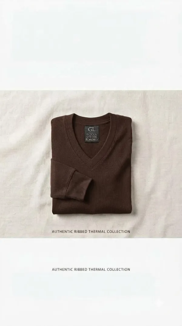 Brown_Ribbed_Thermal_V-Neck_Top_for_Men