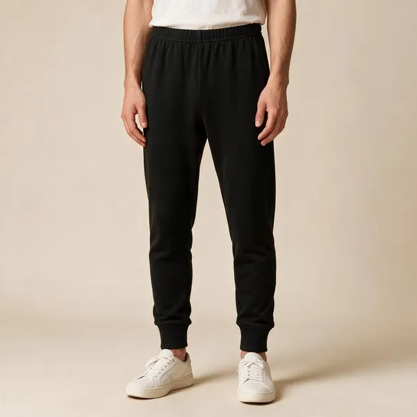 Black_Wool_Blend_Elasticated_Jogger_Pants_For_Infants_Kids_Adults