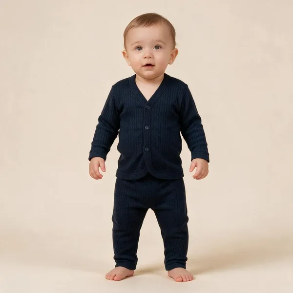 Navy_Wool_Blend_Ribbed_Thermal_Cardigan_And_Pants_Set_For_Infants