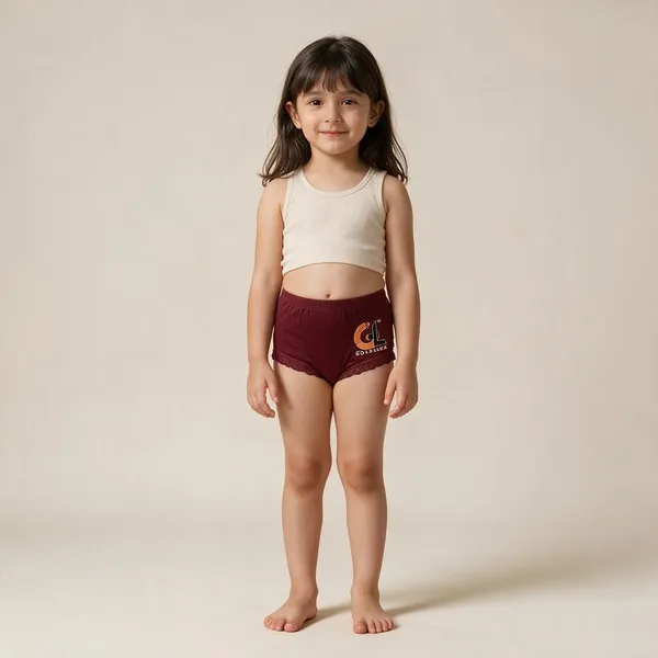 Maroon_Cotton_Blend_Lace_Trim_Boyshort_Briefs_For_Kids