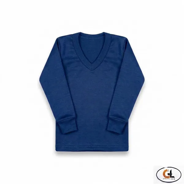 GoldLuck_Plain_V-Neck_Inner_–_Unisex_Adult_–_Blue