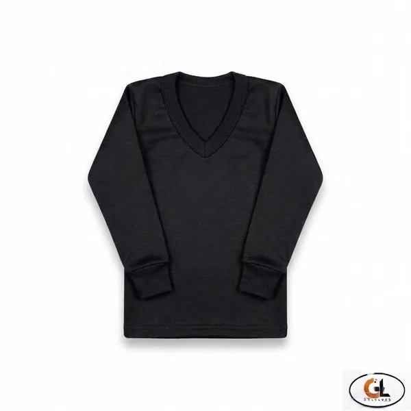 GoldLuck_Plain_V-Neck_Inner_–_Unisex_Adult_–_Black