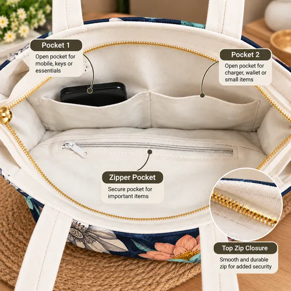 House_Of_Omaya_Blue_Floral_Cotton_Canvas_Tote_Bag