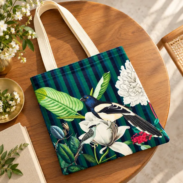 House_Of_Omaya_Botanical_Birds_Cotton_Canvas_Tote_Bag