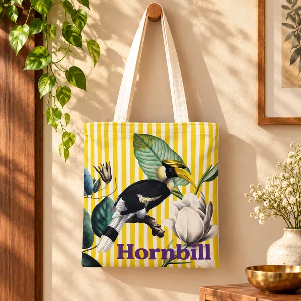 House_Of_Omaya_Hornbill_Cotton_Canvas_Tote_Bag