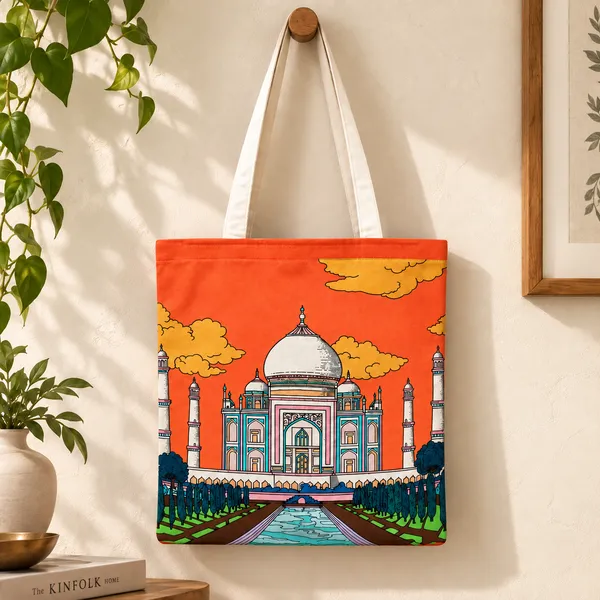 House_Of_Omaya_Taj_Mahal_Cotton_Canvas_Tote_Bag