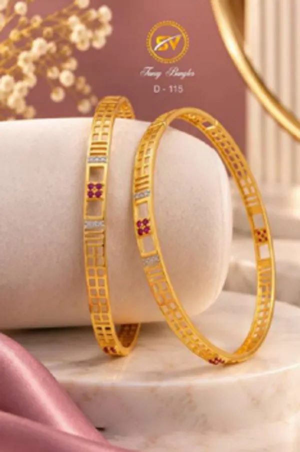 Gold_Alloy_Geometric_Cutwork_Red_Stone_Bangle_Set_For_Women