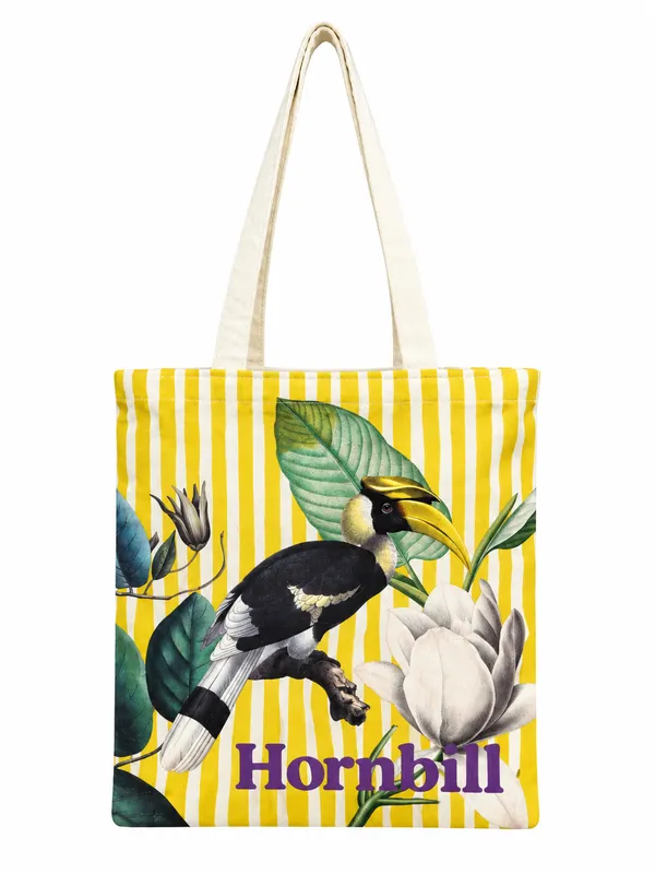 House_Of_Omaya_Hornbill_Cotton_Canvas_Tote_Bag