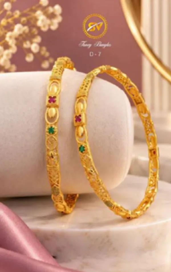 Gold_Alloy_Red_Green_Floral_Stone_Bangle_Set_For_Women