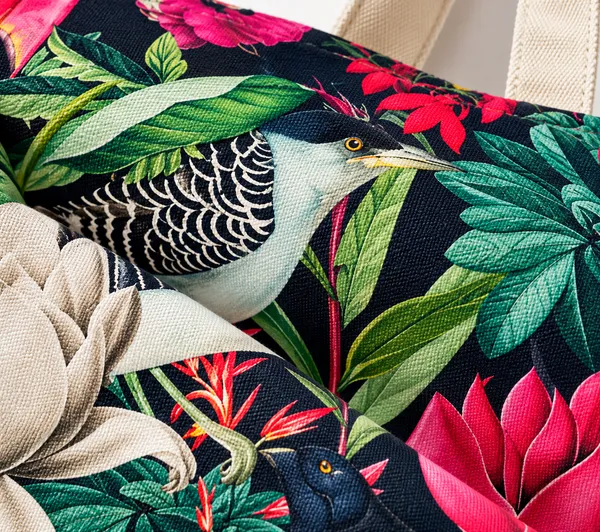 House_Of_Omaya_Tropical_Birds_Cotton_Canvas_Tote_Bag