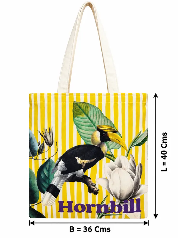 House_Of_Omaya_Hornbill_Cotton_Canvas_Tote_Bag