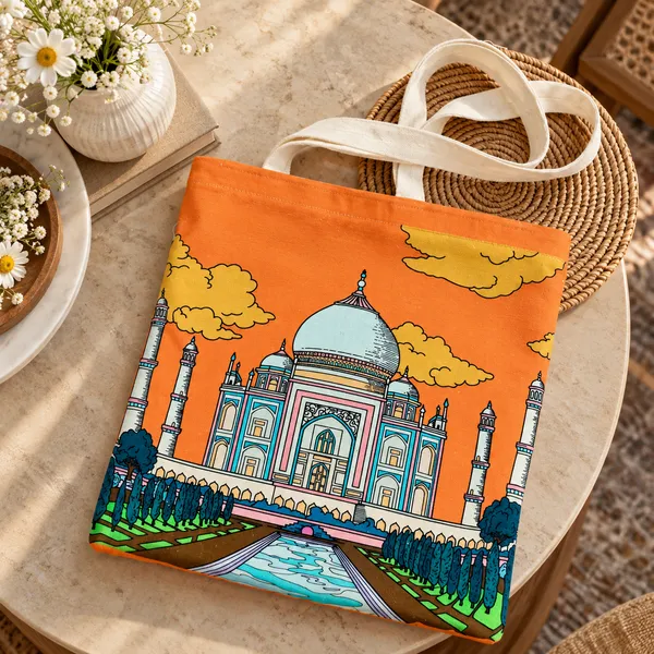 House_Of_Omaya_Taj_Mahal_Cotton_Canvas_Tote_Bag