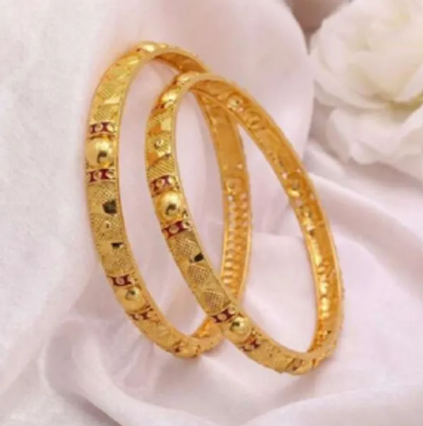 Gold_Alloy_Patterned_Textured_Traditional_Bangle_Set_For_Women