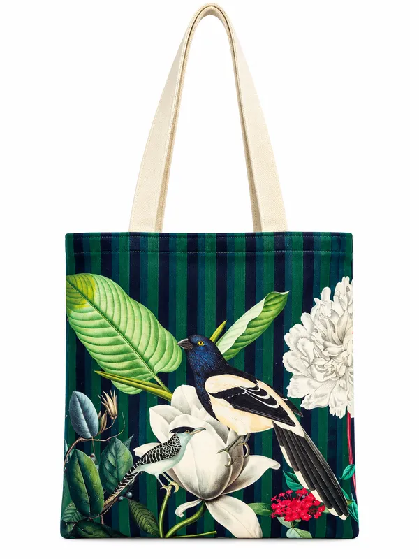 House_Of_Omaya_Botanical_Birds_Cotton_Canvas_Tote_Bag