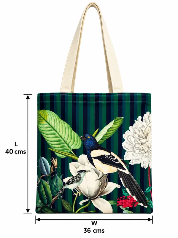 House_Of_Omaya_Botanical_Birds_Cotton_Canvas_Tote_Bag