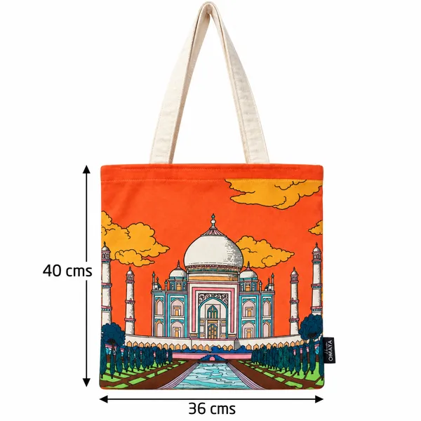 House_Of_Omaya_Taj_Mahal_Cotton_Canvas_Tote_Bag