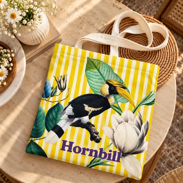 House_Of_Omaya_Hornbill_Cotton_Canvas_Tote_Bag