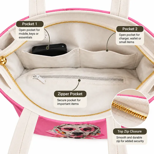 House_Of_Omaya_Vogue_Dalmatian_Cotton_Canvas_Tote_Bag