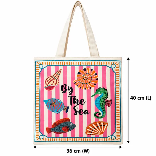 House_Of_Omaya_By_The_Sea_Cotton_Canvas_Tote_Bag