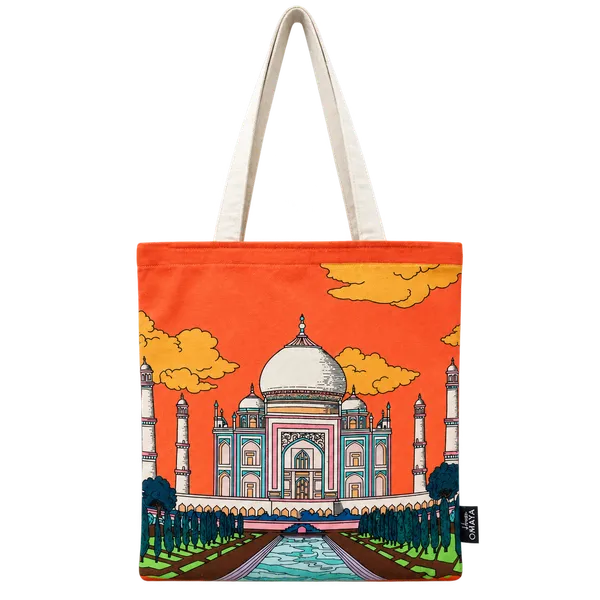 House_Of_Omaya_Taj_Mahal_Cotton_Canvas_Tote_Bag