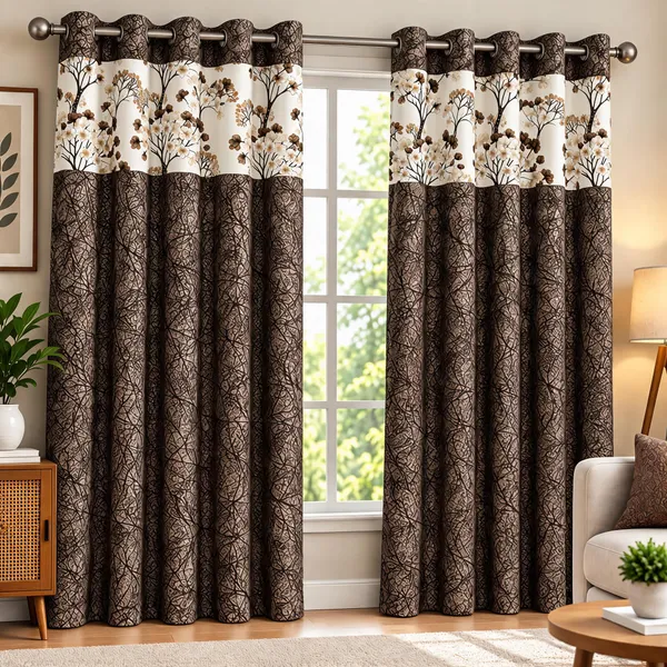 Jacquard_Contemporary_Floral_Tree_Print_Eyelet_Door_Curtain
