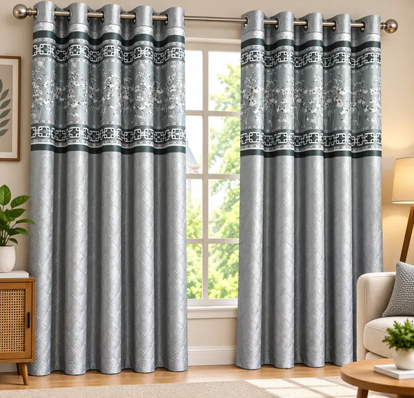 Grey_Geometric_Pattern_Eyelet_door_Curtains