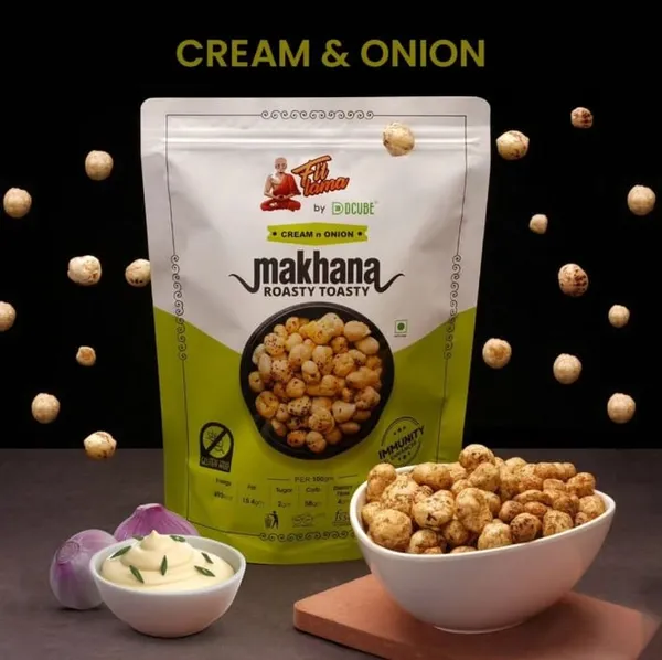 Dcube_Roasted_Makhana_Cream_Onion_Flavor_85gm