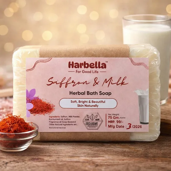 Harbella_Herbal_Soap_Saffron_Milk_75gm