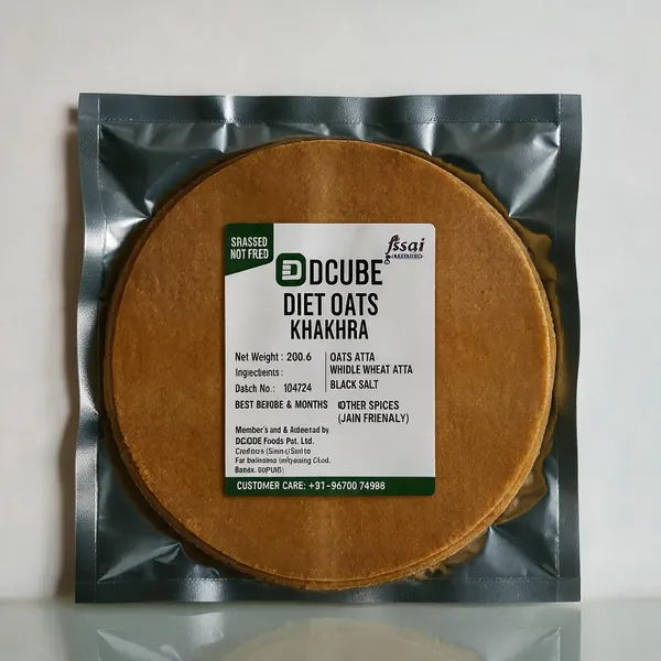 Dcube_Diet_Oats_Khakhara_200gms_Pack_of_4