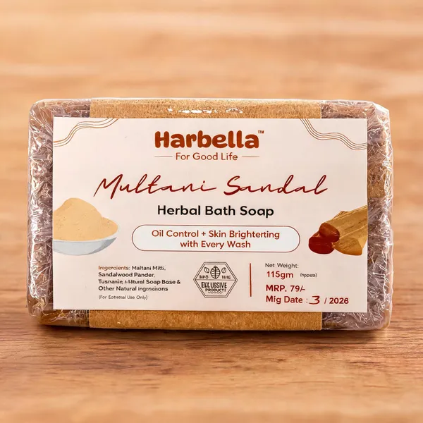 Harbella_Herbal_Soap_Multani_Sandal_115gm_Pack_of_4
