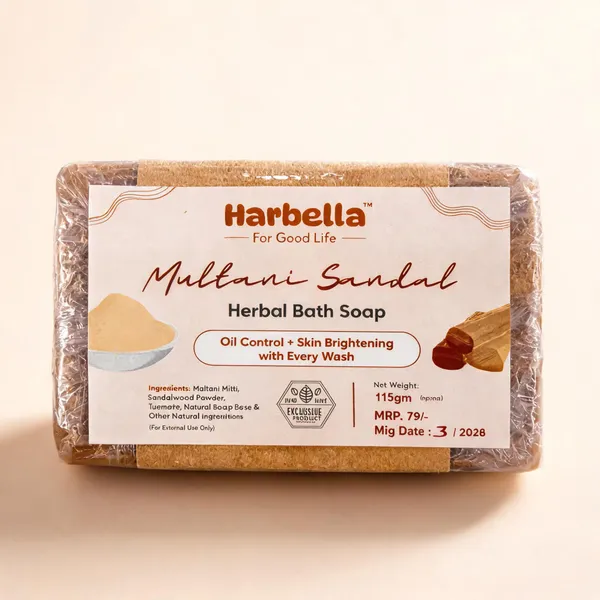 Harbella_Herbal_Soap_Multani_Sandal_115gm_Pack_of_4