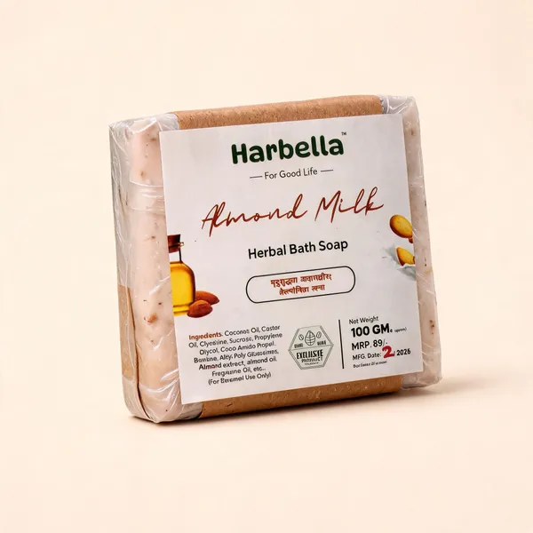 Herbella_Herbal_Soap_Almond_Milk_100gm_Pack_of_4