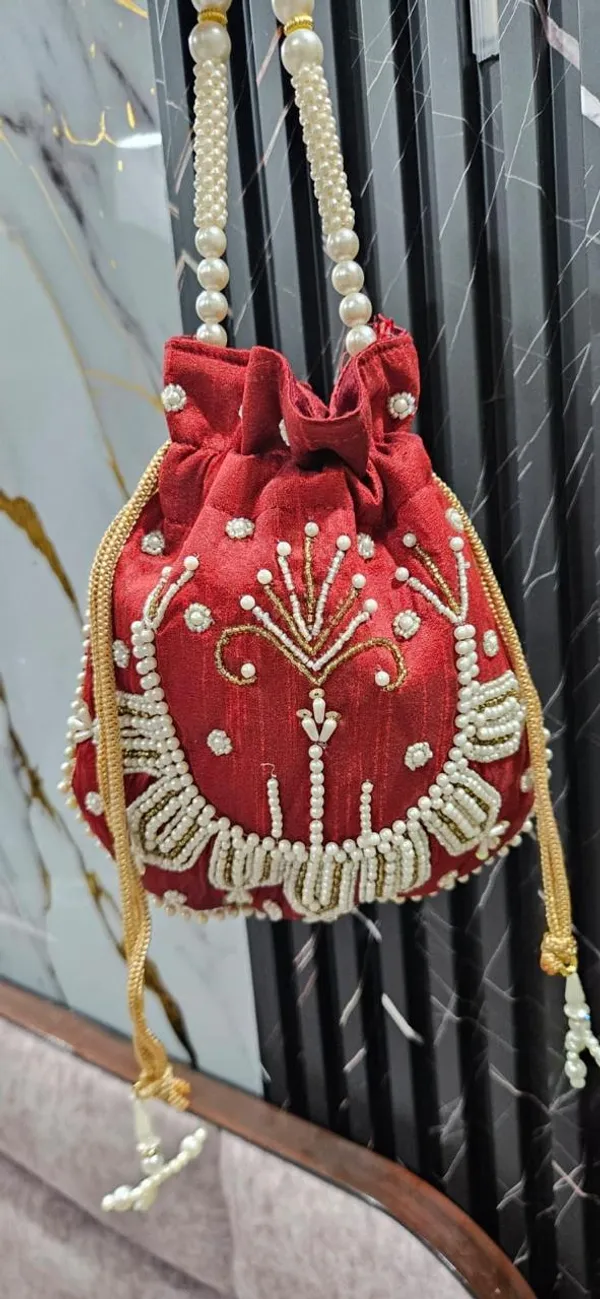 Red_Velvet_Embroidered_Potli_Bag_for_Women