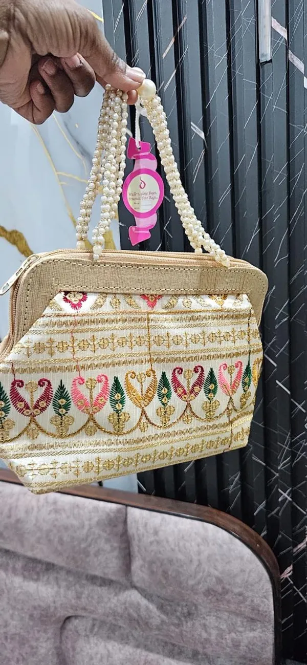 Beige_Fabric_Embroidered_Shoulder_Bag_for_Women