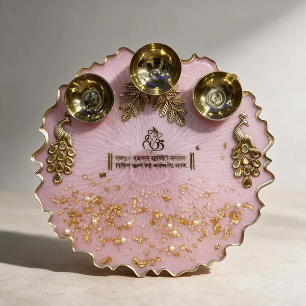 Peacock_Pink_Resin_Thali