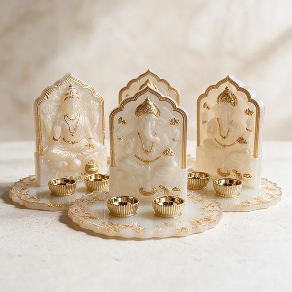 White_Resin_Laxmi_Ganesh_Pooja_Thali