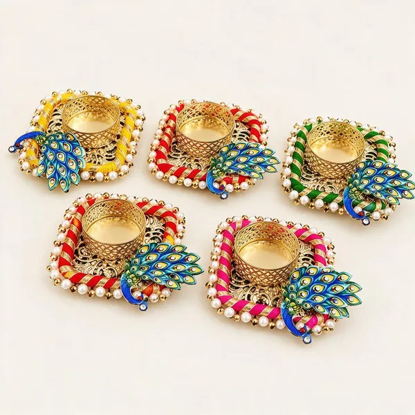 Peacock_Decorative_Diya_Holder_Set_Of_5