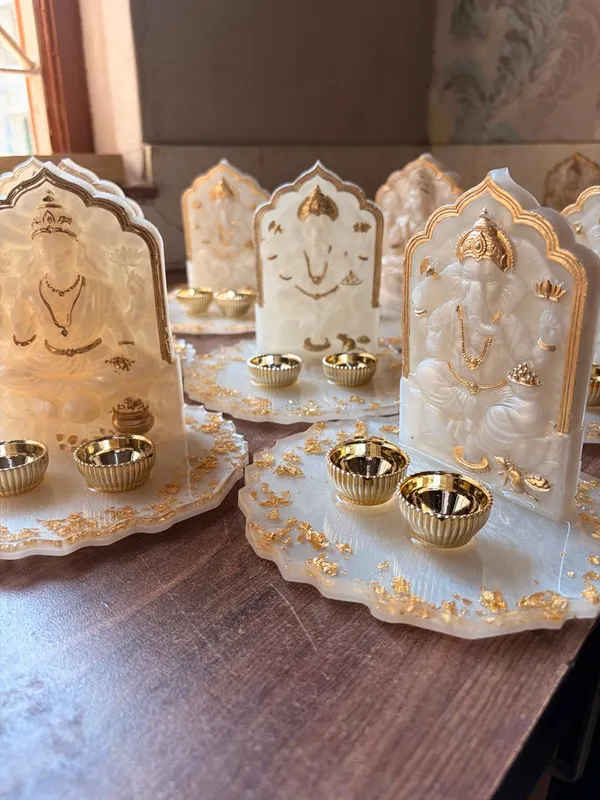 White_Resin_Laxmi_Ganesh_Pooja_Thali