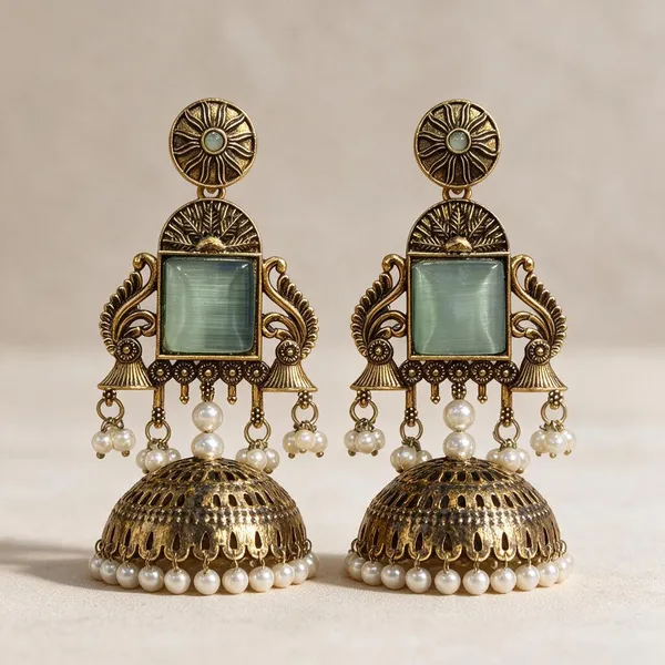 Gold-Tone_Green_Stone_Pearl_Jhumka_Earrings_for_Women