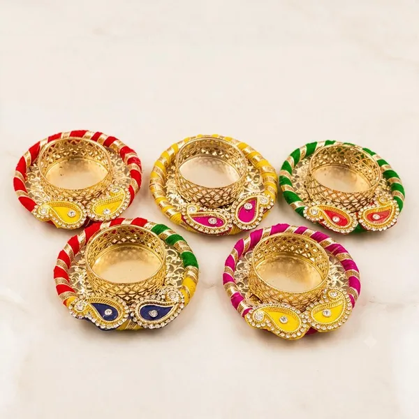 Gold-Toned_Festive_Multicolour_Embellished_Diya_Set_Of_5