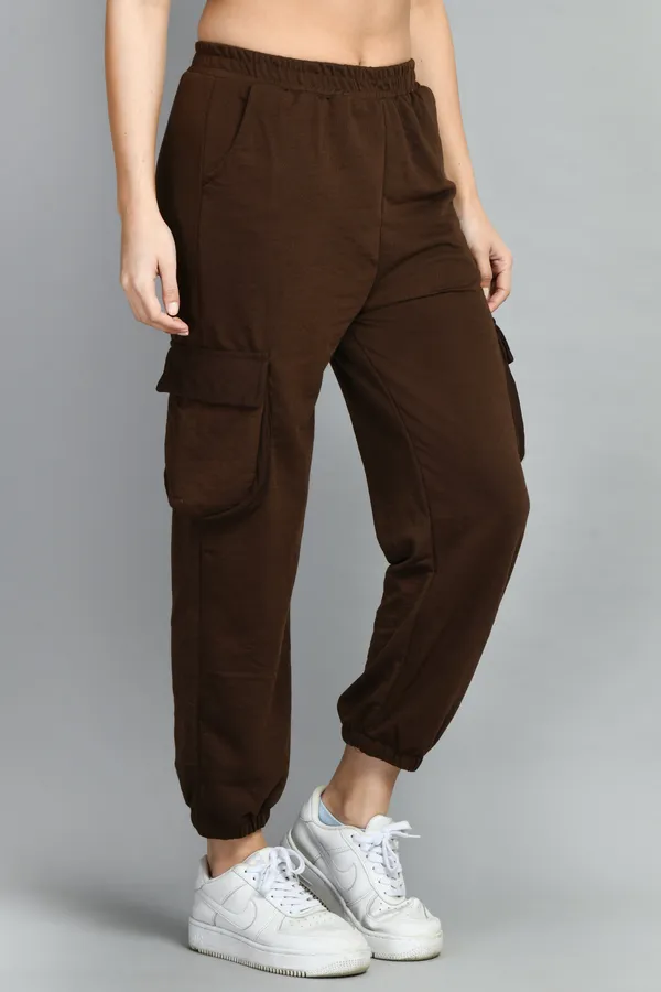 Brown_Cotton_Joggers_For_Women