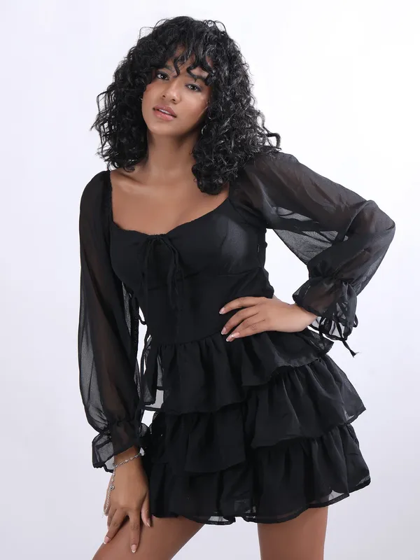 Black_Georgette_Dress_For_Women