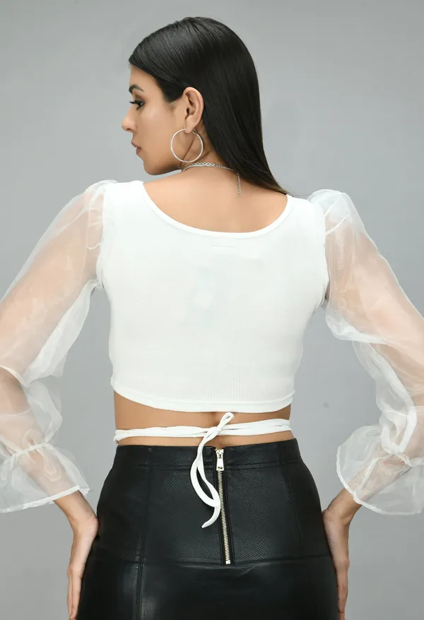 White_Organza_Top_For_Women