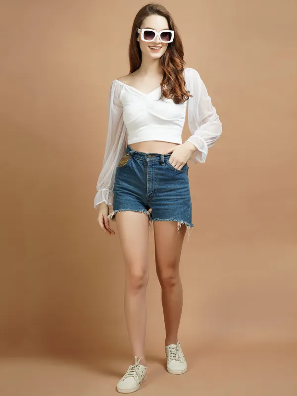 White_Net_Top_For_Women