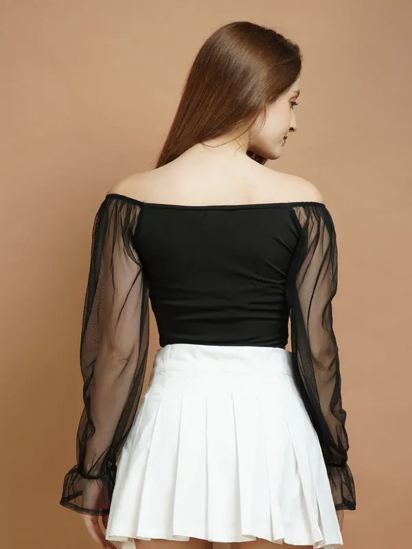 Black_Net_Top_For_Women