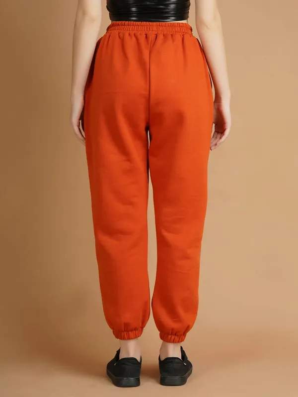 Rust_Cotton_Joggers_For_Women