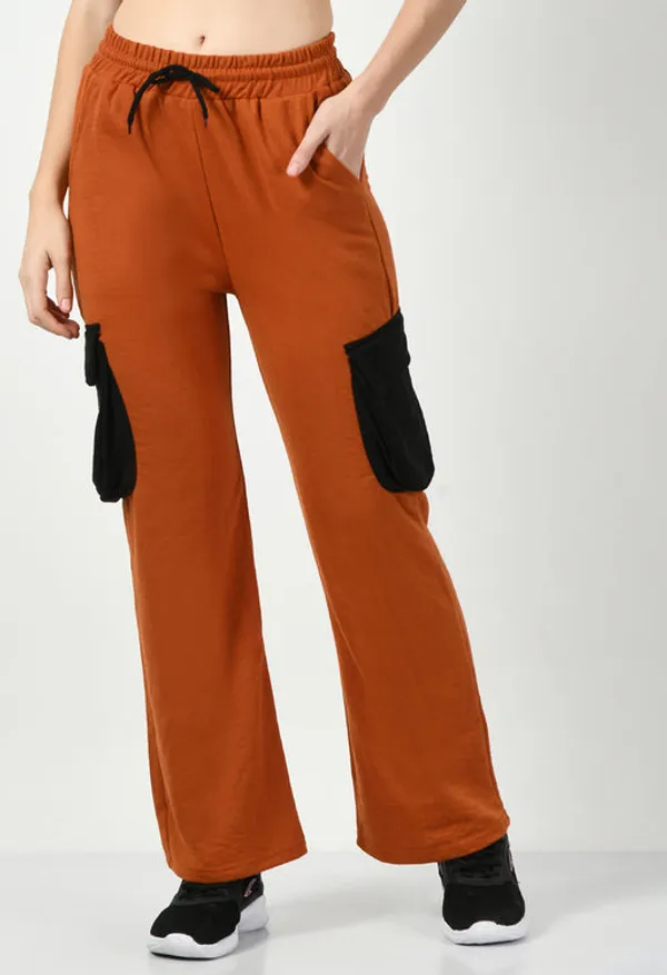 Rust_Cotton_Joggers_For_Women